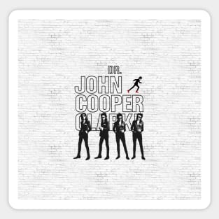 Dr. John Cooper Clarke - The Bard Of Salford - White Brick Walls. Sticker